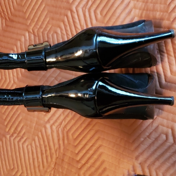 Patent Cap Toe Suede Boots! - Picture 3 of 4